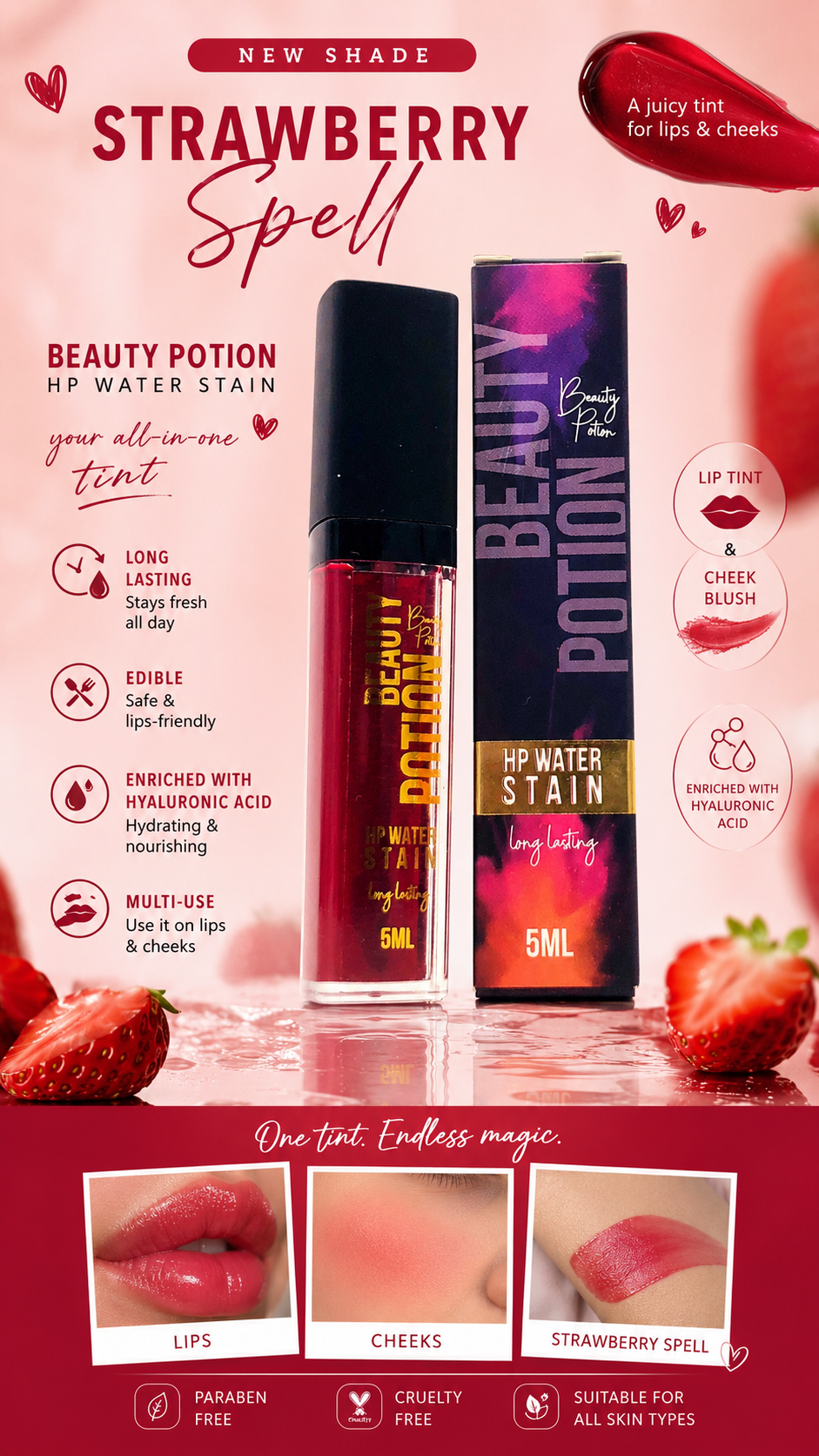 Strawberry spell lip stain